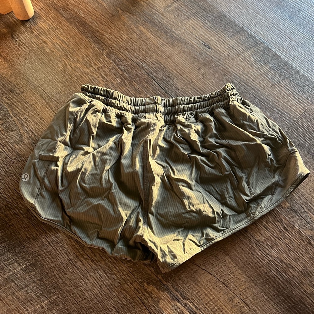 Lululemon Athletica Olive Green Hotty Hot Shorts